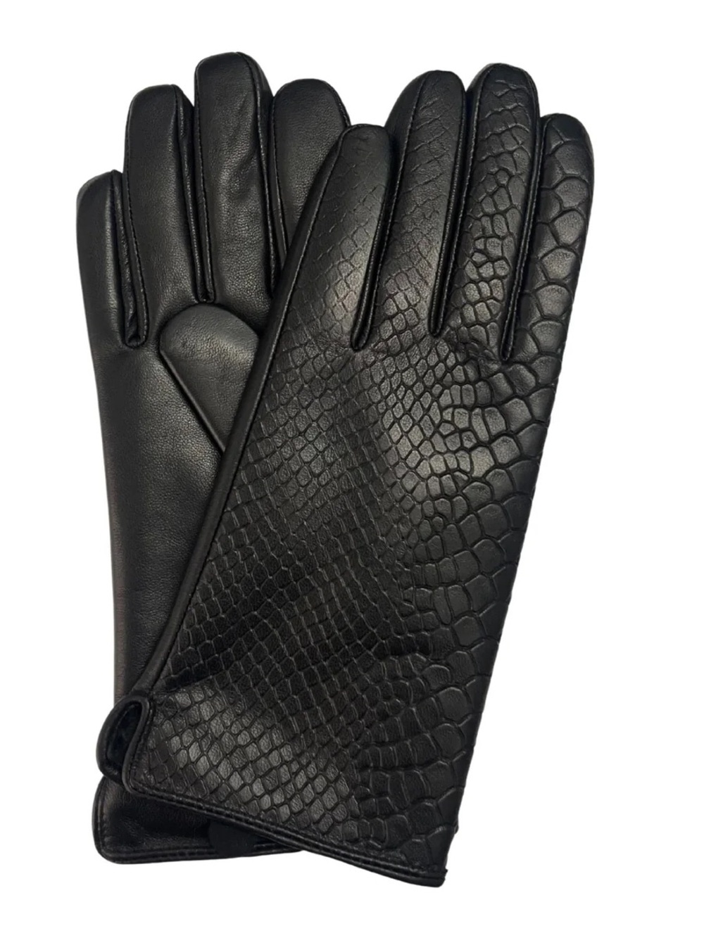 MARCUS ADLER Snakeskin Print Genuine Leather Glove